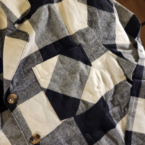 NWT Old Navy Black & White Buffalo Check Flannel Pajama Set Large - Picture 7 of 15